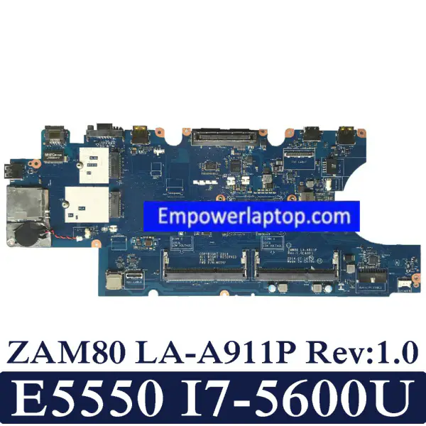 Dell Latitude E5550 ZAM80 LA-A911P Rev:1.0 I7-5600U Motherboard