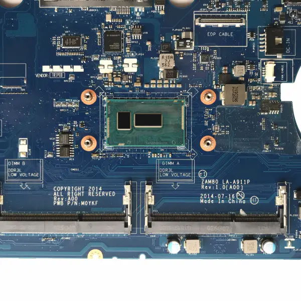 Dell Latitude E5550 ZAM80 LA-A911P Rev:1.0 I7-5600U Motherboard