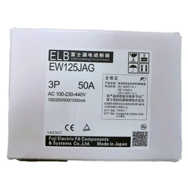 Fuji Circuit breaker EW125JAG 3P 60A 15~125A