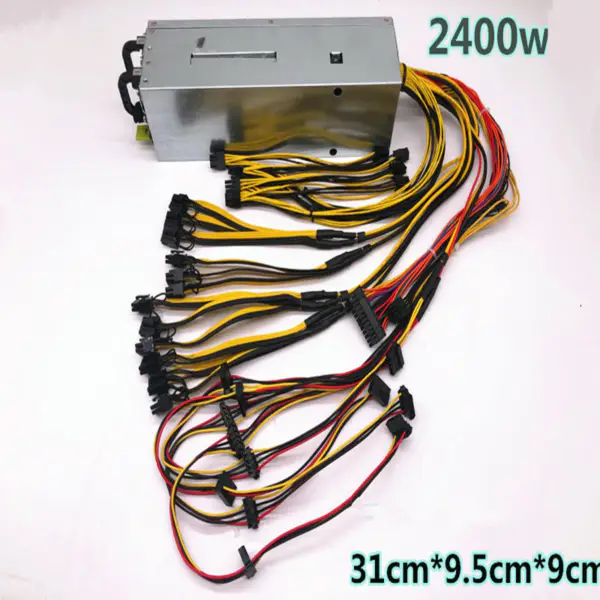 Multi channel Video Card Power Supply Rated 2400W Peak 2600W Power Supply