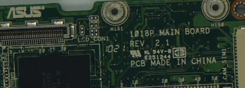 Asus 1018p motherboard