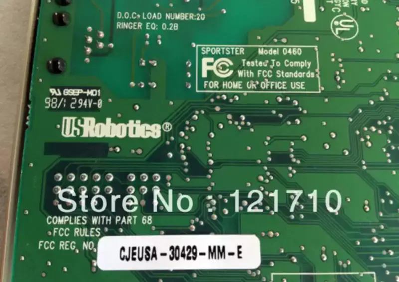 Sportster Sportster model 0460 USROBOTICS MODEM CJEUSA-30429-MM-E card industrial motherboard