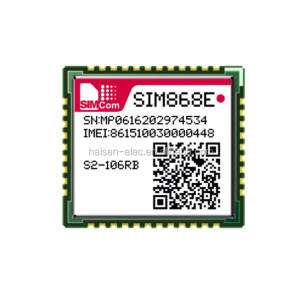 SIM868 GSM/GPRS+GNSS Module 2G 1800MHz 900MHz 85.6kbps SMD SIMCOM SIM868E
