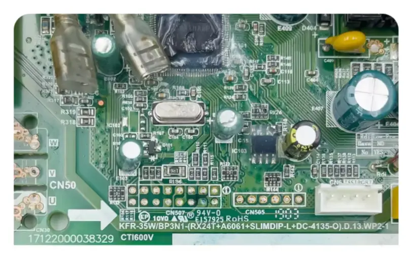 Midea Air Conditioner Control Board KFR-35W/BP3N1-(RX24T+A6061+SLIMDIP-L+DC-4135-O).D.13.WP2-1 17122000038329