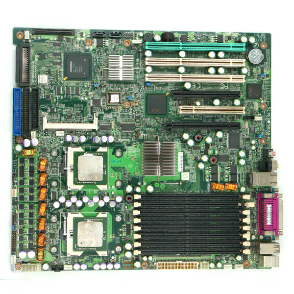 SUPER workstation board SUPER X6DA8-G2 REV 3.00 with dual xeon 604 socket and scsi 68 pin raid interface industrial motherboard