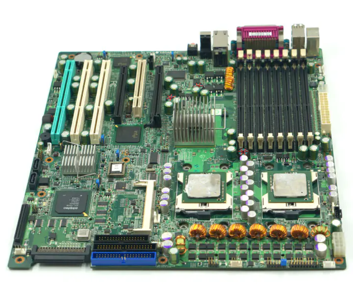 SUPER workstation board SUPER X6DA8-G2 REV 3.00 with dual xeon 604 socket and scsi 68 pin raid interface industrial motherboard