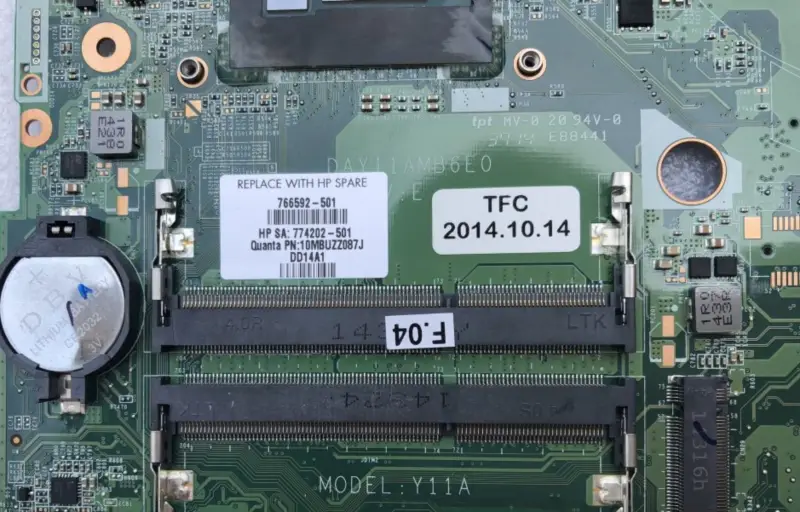 HP 766592-501 766592-601 766592-001 DAY11AMB6E0 with i7-4510U Motherboard