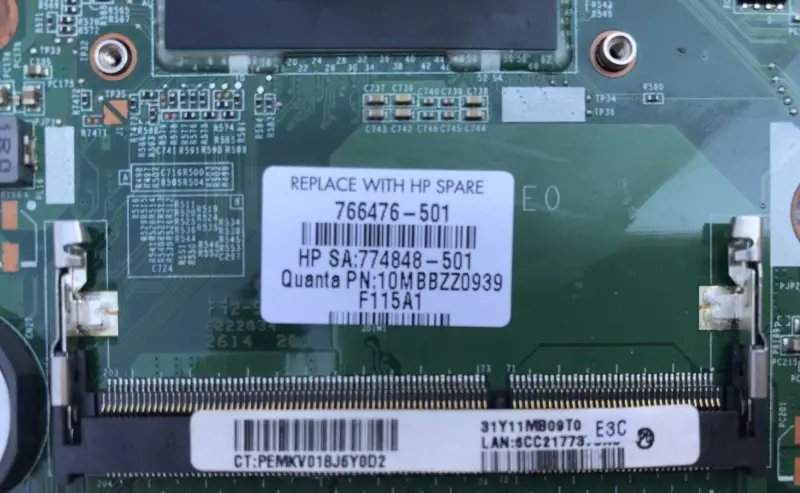 HP 766476-001 766476-501 766476-601 with i5-4210U Motherboard