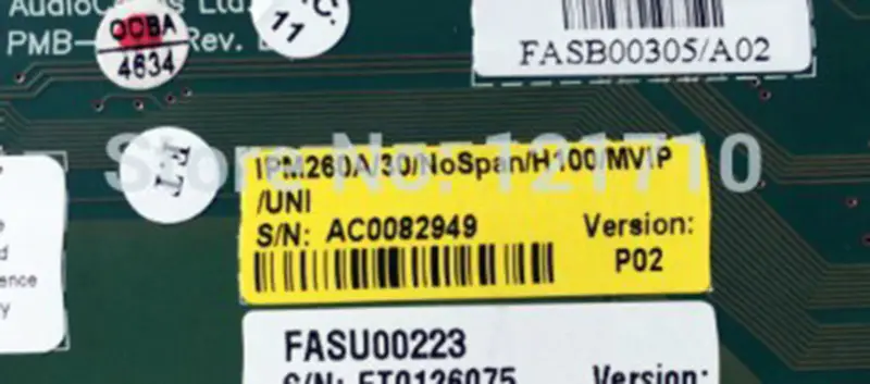 Audiocodes Audiocodes TPM-1100 REV A IPM260A/30/NOSPAN/H100/MVIP ipm260a30nospanh100mvip industrial motherboard