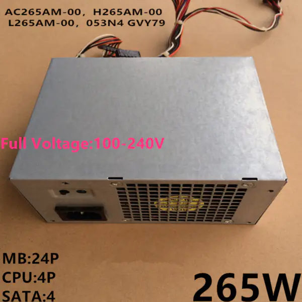 PSU For Dell 390 790 990 9010MT T1600 7010 3010 265W Power Supply AC265AM-00 H265AM-00 L265AM-00 L265EM-00 GVY79