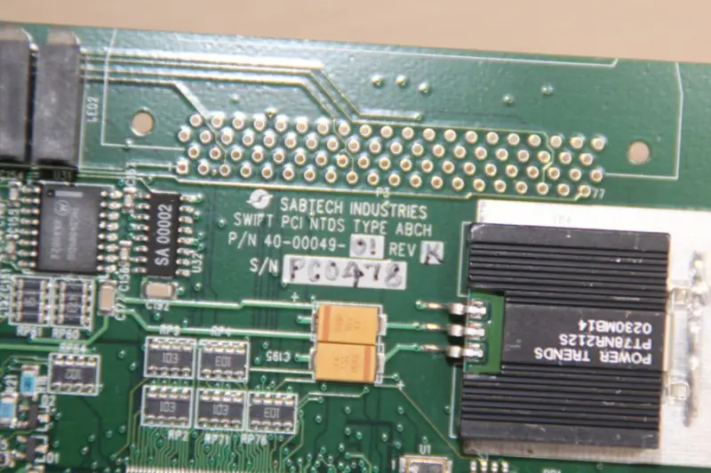 SABTECH INDUSTRIES SWIFT NTDS TYPE ABCH 40-00049-01 DAQ Card