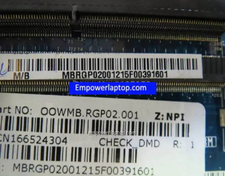 Acer LA-7231P 4830 Motherboard