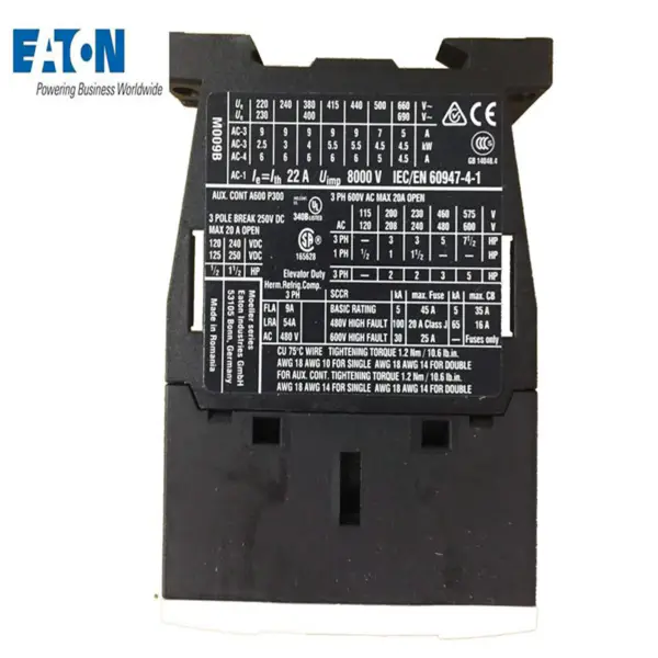 24VDC 50A for EATON DILM50-22(RDC24) 277844 CONTACTOR