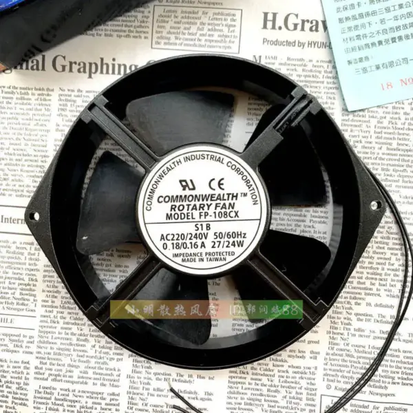 FP-108CX-S1-B 220V 0.16A 24W 16238 15038 fan