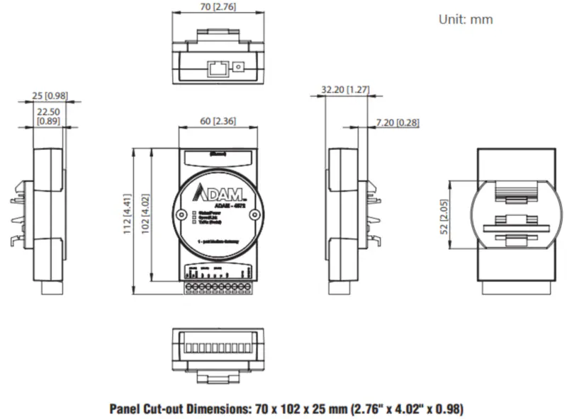 Advantech ADAM-4572-CE 1-port Modbus Gateway