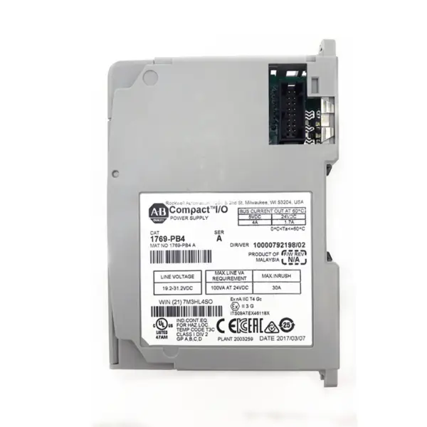 Allen Bradley CompactLogix 24 VDC DC Power Supply Module 1769-PB4