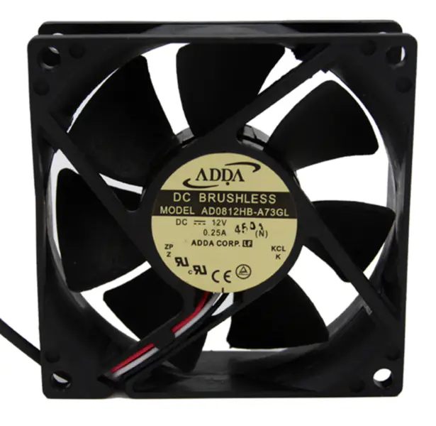 AD0812HB-A73GL axial flow cooling fan DC 12V 80 * 80 * 25MM 0.25A