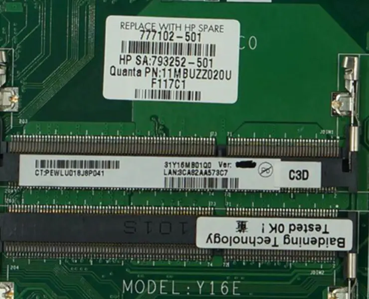 HP 17-F 777102-001 777102-501 777102-601 DAY16EMB8C0 Motherboard