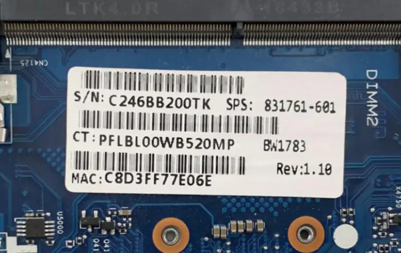 HP TNN-I42C 820 G3 831761-001 motherboard 6050A2892301-MB-A01