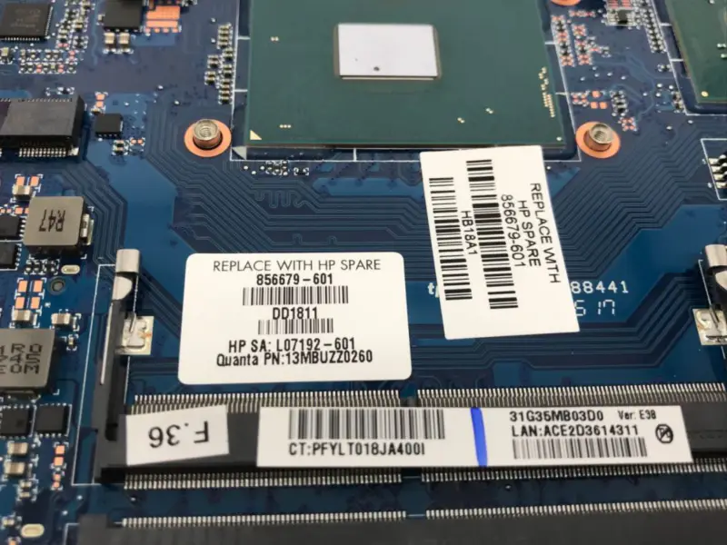HP 15-AX 15-BC 856679-001 856679-501 856679-601 DAG35AMB8E0 Motherboard