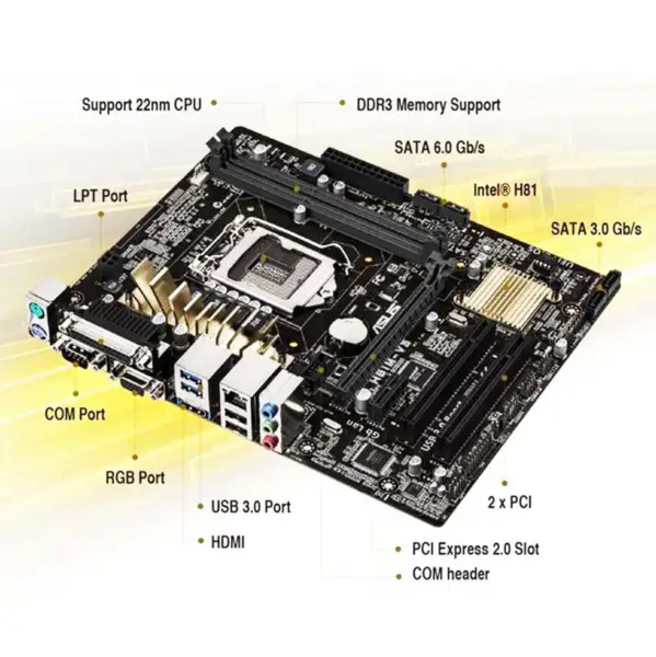 H81 Motherboard For Asus H81m-v3