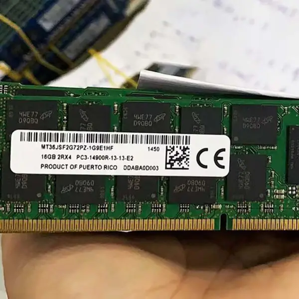 2pcs Mt36jsf2g72pz-1g9e1 Ram For Mt 16gb Ddr3 1866mhz Reg 2rx4 Pc3-14900 Memory