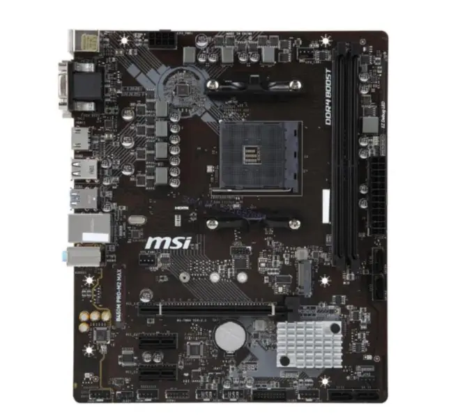 MSI B450M PRO-M2 MAX Motherboard DDR4 64GB HDMI M.2 USB 3.2