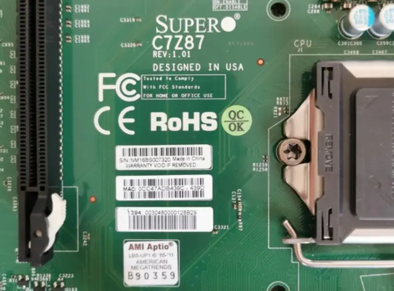 Supermicro C7Z87 Workstation Single-channel Graphics Motherboard