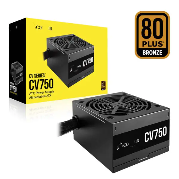 Cors Air Power Pc Power Supply Cv750 750w Atx High Power Supply 80plus Low Noise Fan Rps0146