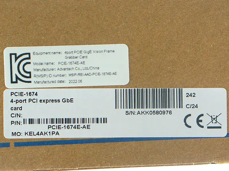 Advantech PCIE-1674E-AE Grabber Card