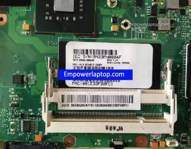 Toshiba satellite E105 GM45 6050A2218301-MB-A03 Motherboard