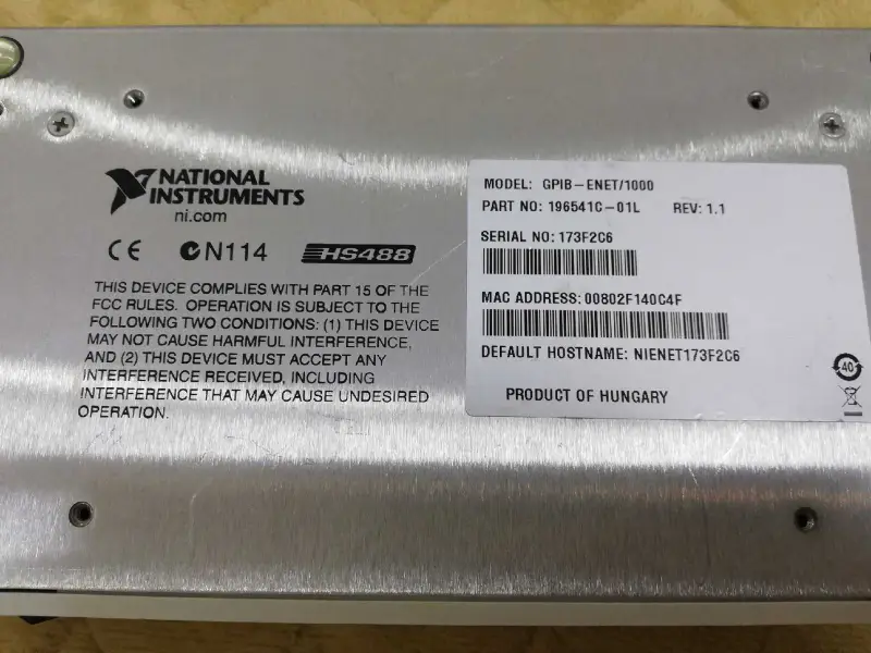 NI GPIB-ENET/100 GPIB to Ethernet Controller 186852F-01