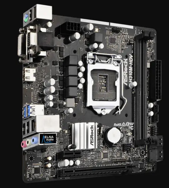 ASROCK H310M-HDV Motherboard H310 Socket LGA1151 DDR3 SATA3 USB3.0