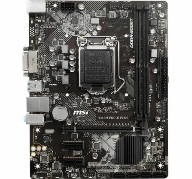 MSI H310M PRO-D PLUS motherboard M-ATX LGA1151 DDR4 H310 USB3.1