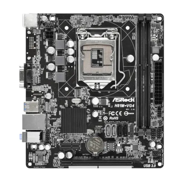 ASRock H81M-VG4 Motherboard LGA1150 H81 USB3.0 SATA3 DDR3 (Size 17*22)