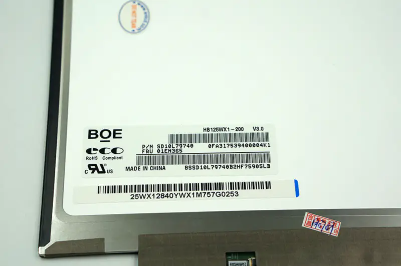 12.5 inch BOE LCD LP125WH2 TPB1 HB125WX1-100 HB125WX1-200 for HP EliteBook 820 LCD screen 30pin
