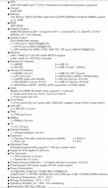 IEI IMBA-H810-R10 IMBA-H810-ECO-R10 Rev:1.0 Motherboard