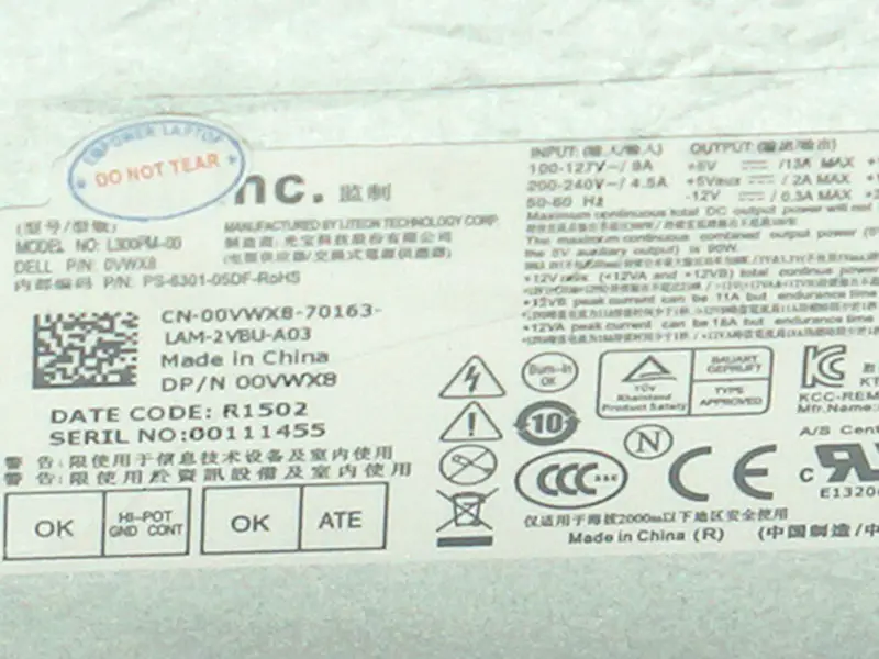 Dell L300PM-00 HK400-14FP Power Supply