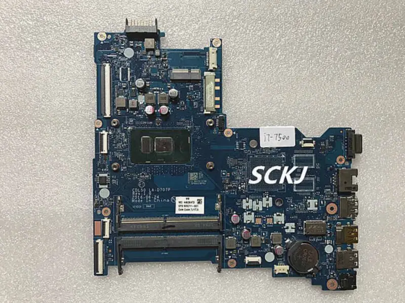 HP 15-AC 15-AY LA-D707P 909211-601 909211-001 i7-7500U Motherboard