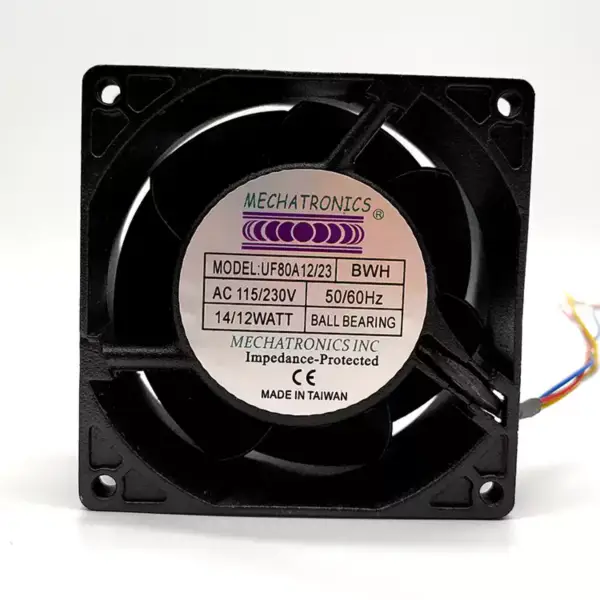 MECHATRONICS UF80A12/23-BWH 115/230V 14/12W 8cm four-wire AB soft start cabinet AC Fan