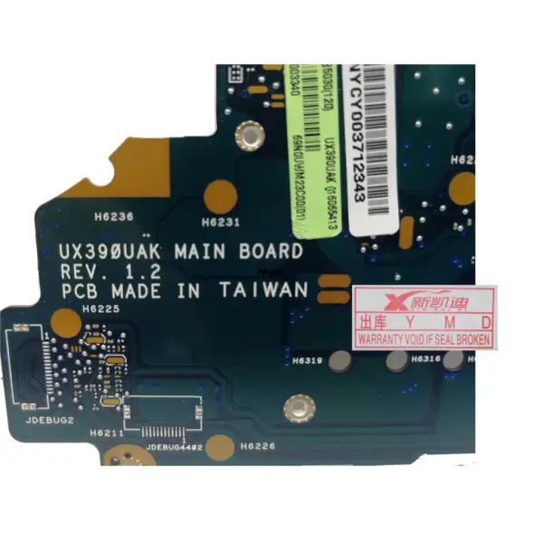 ASUS ZenBook 3 UX390 UX390U UX390UA UX390UAK Motherboard