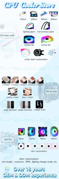 3 Heatpipes 90mm Cpu Air Cooler With Colorful Argb Fan