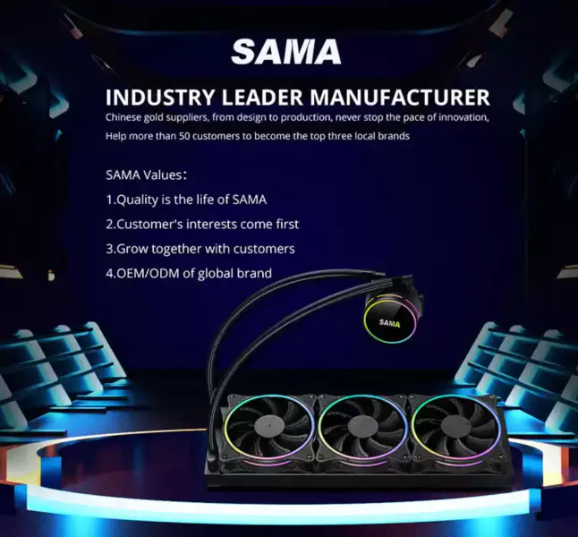 Sama Water Cooling Kit Pc Gpu Cooler Black Liquid System Cpu Cooler 1700 For Cpus