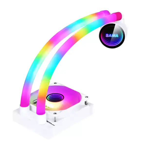 Sama Customized 120mm Rgb Lighting Liquid Aio Cooler Cpu Liquid Cooler Water Cooling Liquid Cooler For Pc